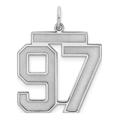 Sterling Silver Number 97 Pendant