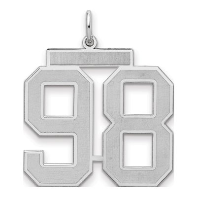 Sterling Silver Number 98 Charm