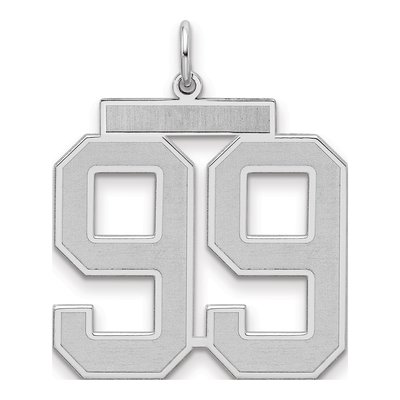 Sterling Silver Number 99 Pendant