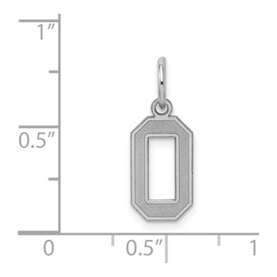 Sterling Silver Number 0 Charm – view 3