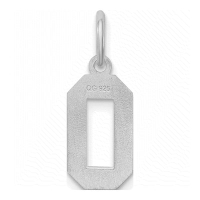 Sterling Silver Number 0 Charm – view 4