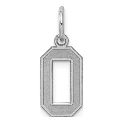 Sterling Silver Number 0 Charm