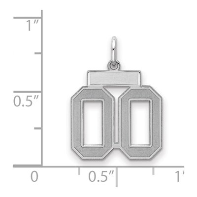 Sterling Silver Number 00 Pendant – view 2
