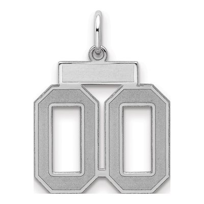 Sterling Silver Number 00 Pendant