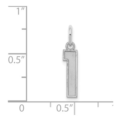 Sterling Silver Number 1 Pendant – view 3