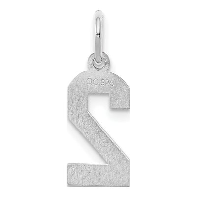 Sterling Silver Number 2 Charm – view 4