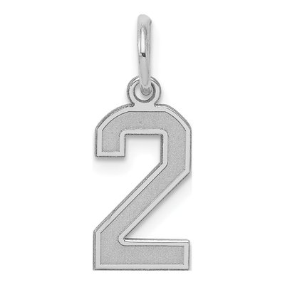 Sterling Silver Number 2 Charm