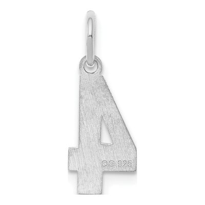 Sterling Silver Number 4 Pendant – view 4