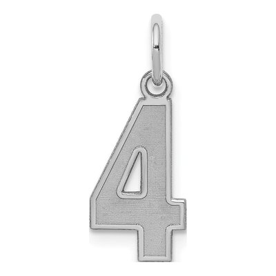 Sterling Silver Number 4 Pendant