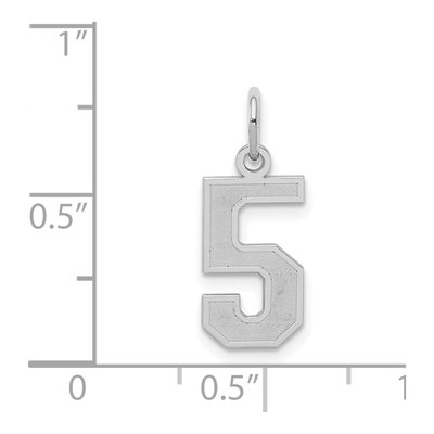 Sterling Silver Number 5 Pendant – view 3