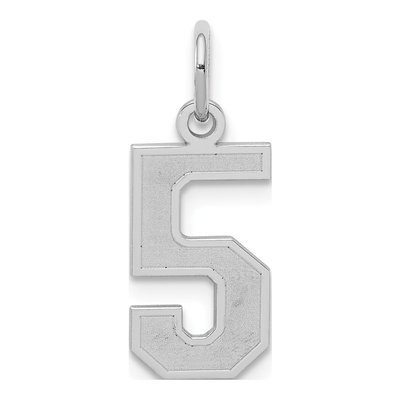Sterling Silver Number 5 Pendant