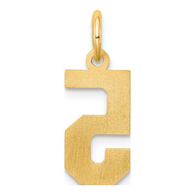 Sterling Silver Gold-Plated Number 5 Charm – view 4