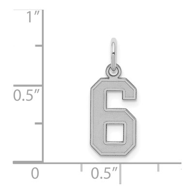 Sterling Silver Number 6 Pendant – view 3