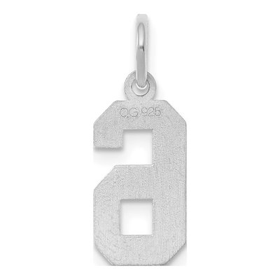Sterling Silver Number 6 Pendant – view 4