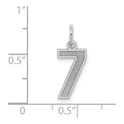 Sterling Silver Number 7 Pendant – view 4
