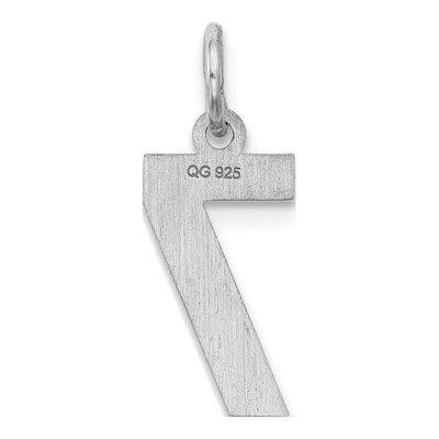 Sterling Silver Number 7 Pendant – view 5
