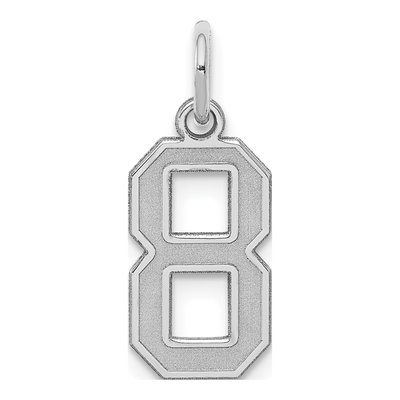 Sterling Silver Number 8 Charm