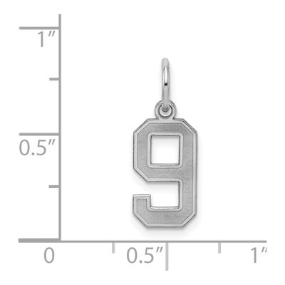 Sterling Silver Number 9 Charm – view 3