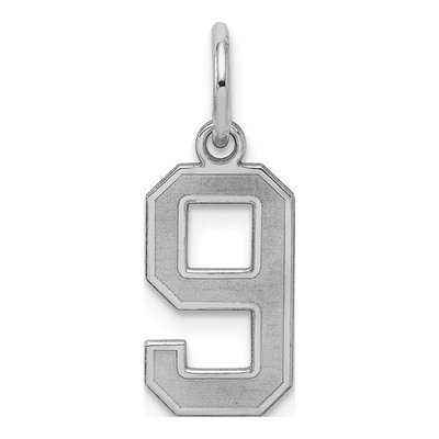 Sterling Silver Number 9 Charm