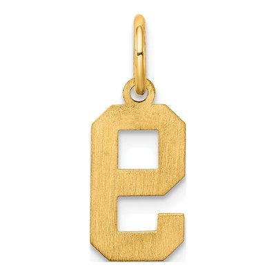 Sterling Silver Gold-Plated Number 9 Charm – view 4