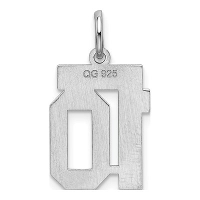 Sterling Silver Number 10 Charm – view 5