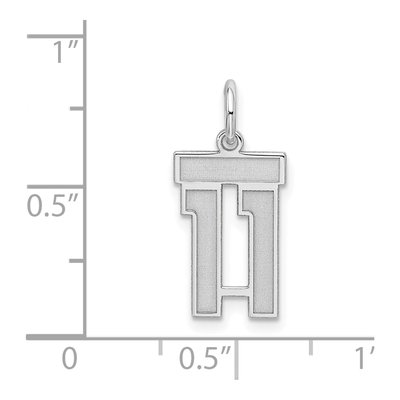 Sterling Silver Number 11 Pendant – view 4