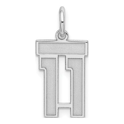 Sterling Silver Number 11 Pendant