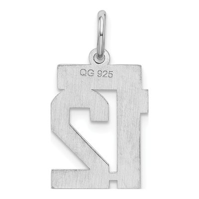 Sterling Silver Number 12 Charm – view 5