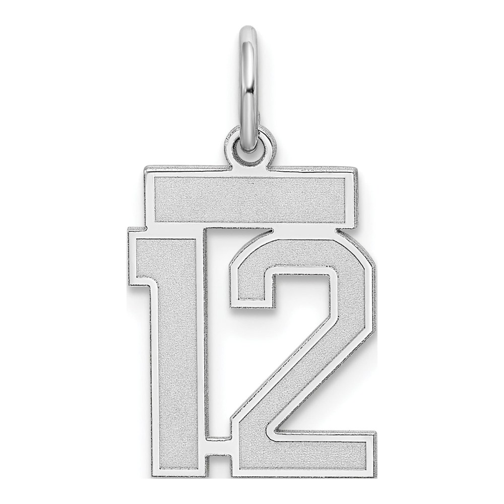 Sterling Silver Number 12 Charm