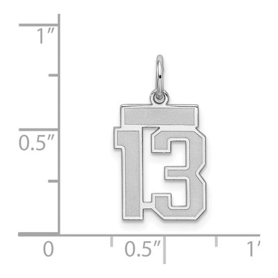Sterling Silver Number 13 Pendant – view 4