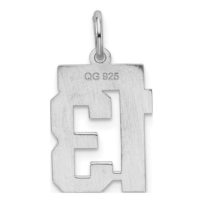 Sterling Silver Number 13 Pendant – view 5