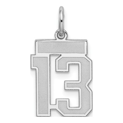 Sterling Silver Number 13 Pendant