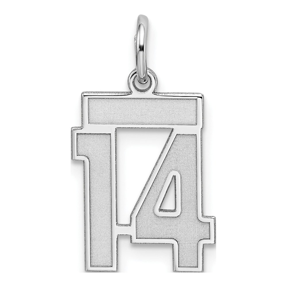 Sterling Silver Number 14 Pendant