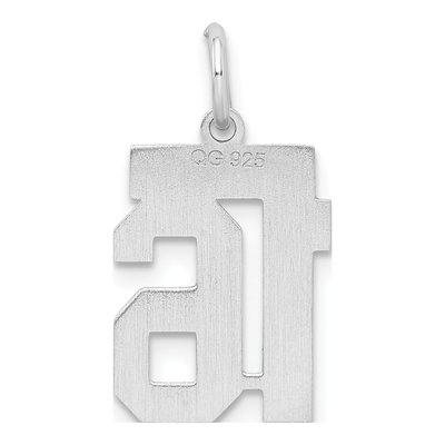 Sterling Silver Number 16 Charm – view 5