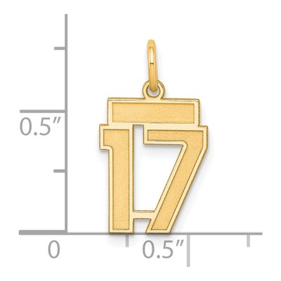 Number 17 Charm Pendant – view 3