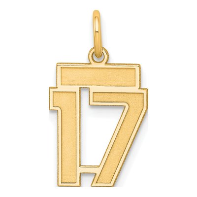 Number 17 Charm Pendant