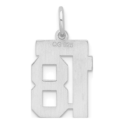 Sterling Silver Number 18 Charm – view 5