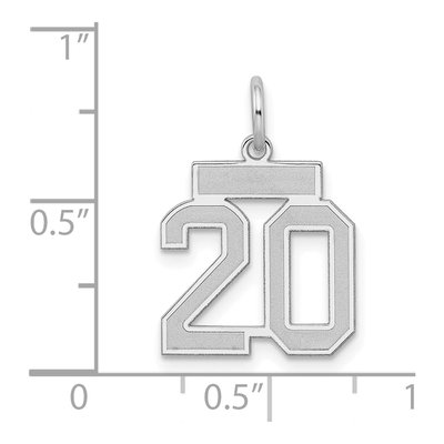 Sterling Silver Number 20 Charm – view 4