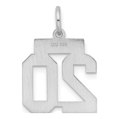 Sterling Silver Number 20 Charm – view 5