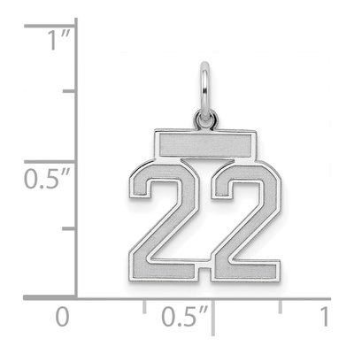 Sterling Silver Number 22 Charm – view 4