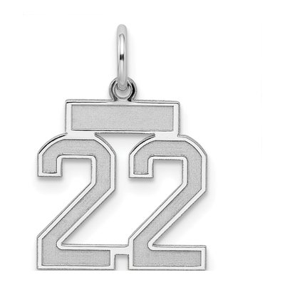 Sterling Silver Number 22 Charm