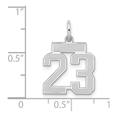 Sterling Silver Number 23 Charm – view 4