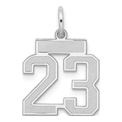 Sterling Silver Number 23 Charm