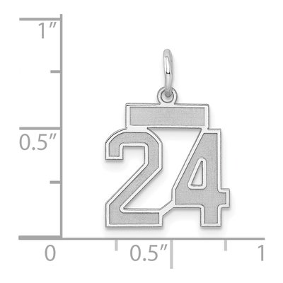 Sterling Silver Number 24 Charm – view 4
