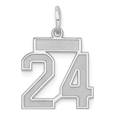 Sterling Silver Number 24 Charm