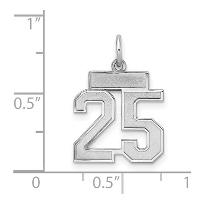 Sterling Silver Number 25 Charm – view 4