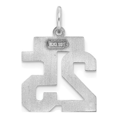 Sterling Silver Number 25 Charm – view 5
