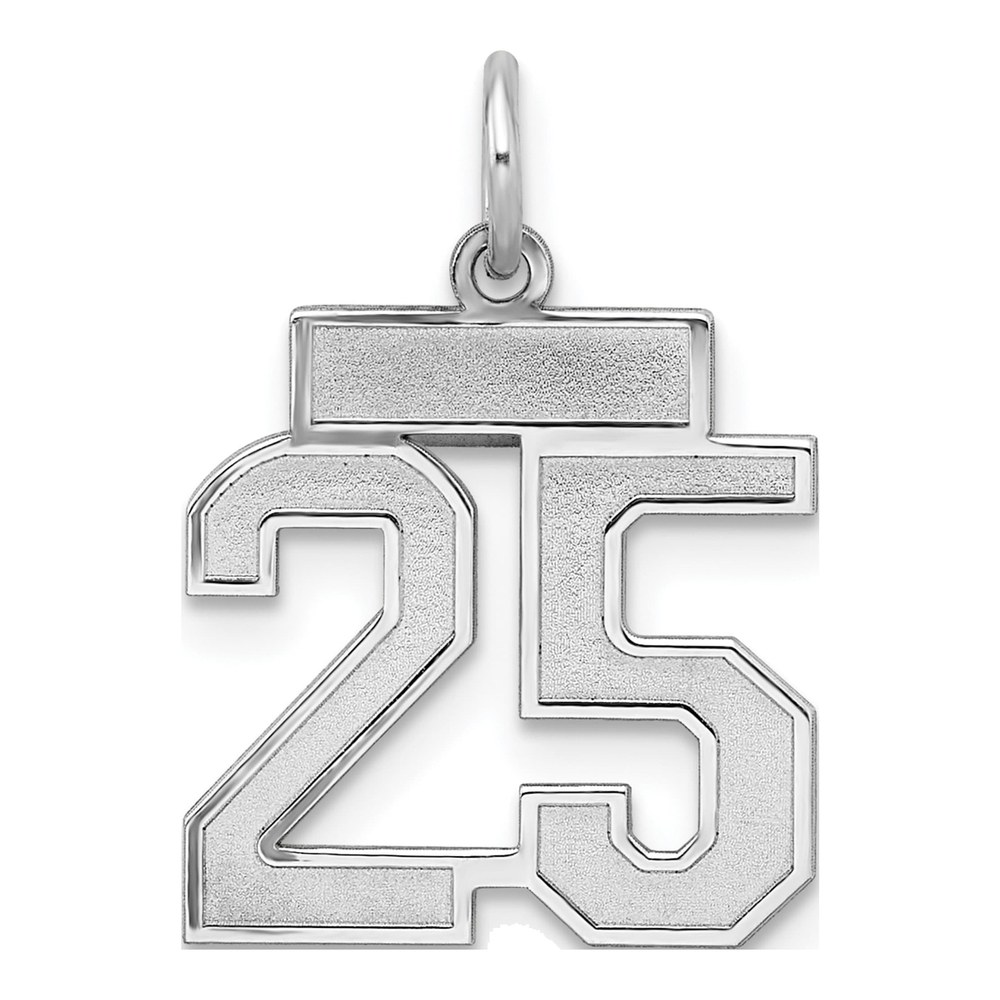 Sterling Silver Number 25 Charm