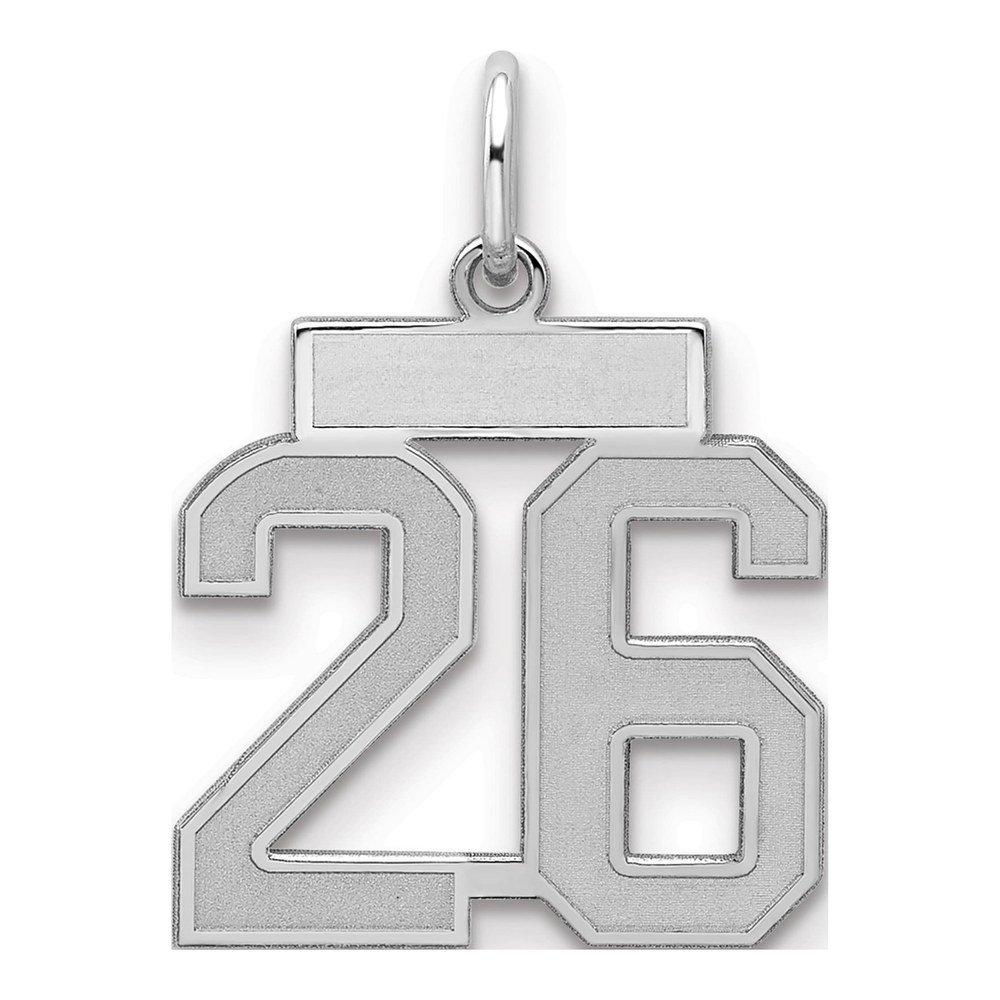 Sterling Silver Number 26 Charm