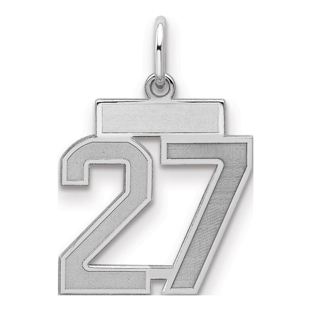 Sterling Silver Number 27 Pendant